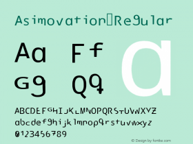 Asimovation Regular 1.0 Font Sample