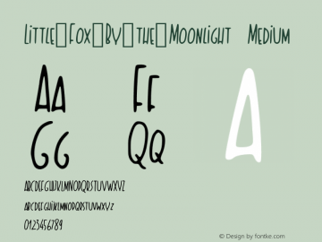 Little_Fox_By_the_Moonlight Medium Version 001.000  Font Sample