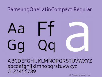 SamsungOneLatinCompact Regular 1.000 Font Sample