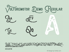 Vulturemotor Demo Regular Version 1.000 Font Sample