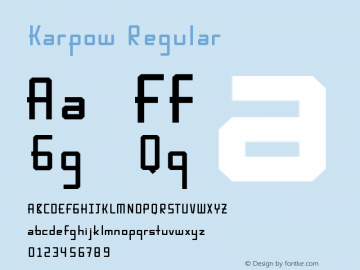 Karpow Regular Version 1.00 April 17, 2017, initial release Font Sample