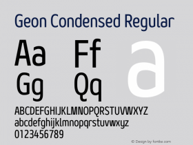 Geon Condensed Regular Version 1.000图片样张