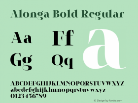 Alonga Bold Regular Version 1.000 Font Sample