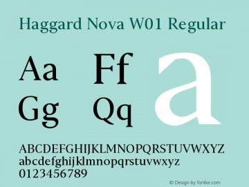 Haggard Nova W01 Regular Version 1.00图片样张