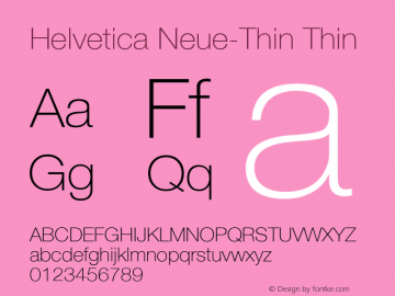 Helvetica Neue-Thin Thin Version 1.300;PS 001.003;hotconv 1.0.38图片样张