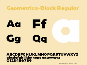 Geometrica-Black Regular Version 1.24 Font Sample