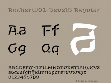 RocherW01-BevelB Regular Version 1.00 Font Sample