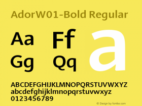 AdorW01-Bold Regular Version 1.10图片样张