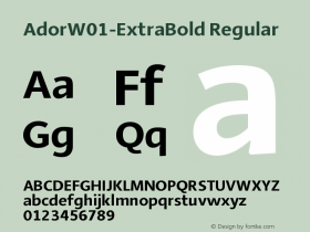 AdorW01-ExtraBold Regular Version 1.10图片样张