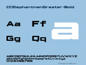CCElephantmenGreater-Bold ☞ Version 1.001 2010;com.myfonts.comicraft.elephantmen-greater-and-taller.greater-bold.wfkit2.3wg4 Font Sample