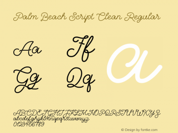 Palm Beach Script Clean Regular Version 1.000图片样张