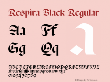 Respira Black Regular Version 1.000 Font Sample