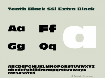 Tenth Black SSi Extra Black 001.000 Font Sample