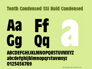 Tenth Condensed SSi Bold Condensed 001.000图片样张