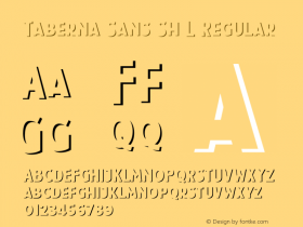 Taberna Sans Sh L Regular Version 1.000;PS 001.000;hotconv 1.0.88;makeotf.lib2.5.64775图片样张