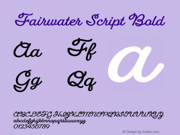 Fairwater Script Bold Version 1.0图片样张