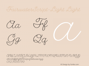 FairwaterScript-Light Light Version 1.0图片样张