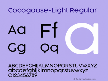 Cocogoose-Light Regular Version 1.000图片样张