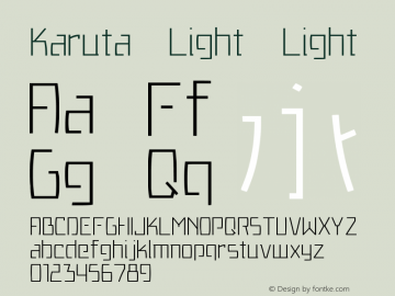 Karuta Light Light Version 001.000图片样张