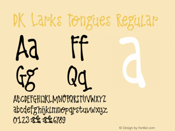 DK Larks Tongues Regular Version 1.000图片样张