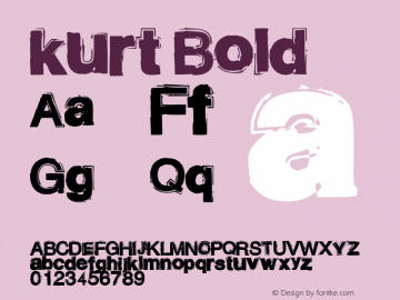 kurt Bold Version 1.00 2017 Font Sample