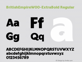 BritishEmpireW00-ExtraBold Regular Version 1.00 Font Sample