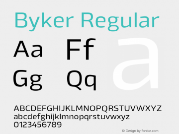 Byker Regular Version 1.000图片样张
