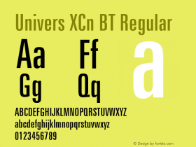 Univers XCn BT Regular mfgpctt-v4.4 Dec 17 1998图片样张