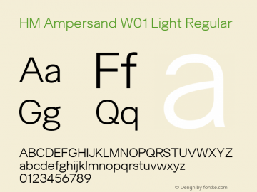HM Ampersand W01 Light Regular Version 4.00图片样张