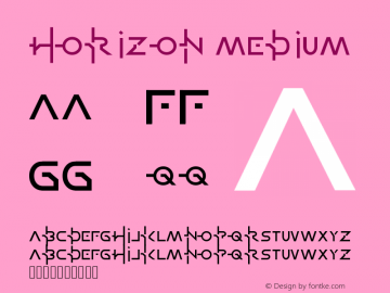 horizon Medium Version 001.000  Font Sample