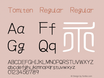 Tomiten Regular Regular version 2.0图片样张