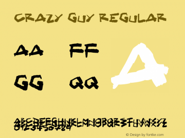 Crazy Guy Regular Version 1.00 April 30, 2017, initial release图片样张