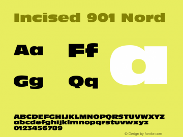 Incised 901 Nord Version 003.001 Font Sample