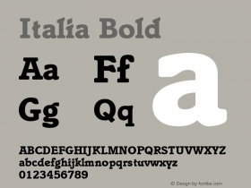 Italia Bold Version 001.000图片样张