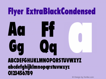 Flyer Extra Black Condensed Version 001.000图片样张