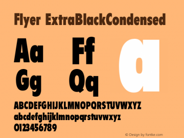 Flyer Extra Black Condensed Version 001.000 Font Sample