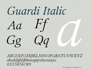 Guardi 56 Italic Version 001.000图片样张