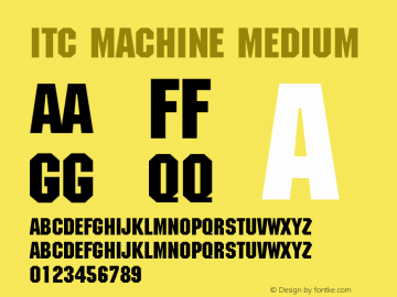 ITC Machine Medium Version 001.002图片样张