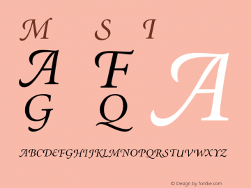 Minion Swash Italic Version 001.000 Font Sample