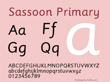 Sassoon Primary Version 001.001图片样张