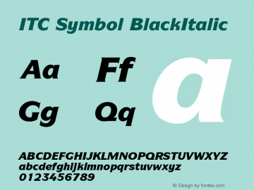 ITC Symbol Black Italic Version 001.000图片样张