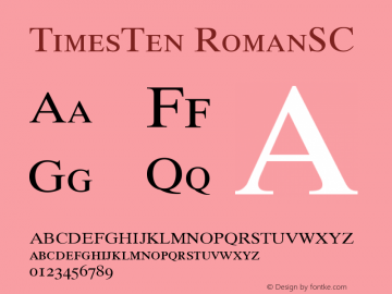Times 10 Roman Small Caps & Oldstyle Figures Version 001.001图片样张