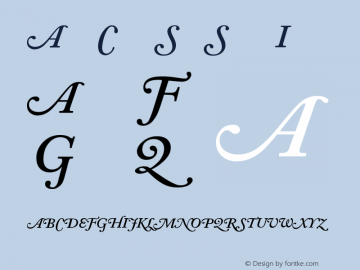 Adobe Caslon Semibold Italic Swash Version 001.001 Font Sample