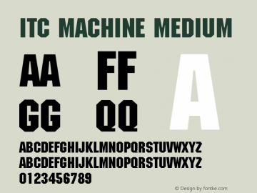 ITC Machine Medium Version 001.002图片样张