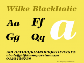 Wilke 96 Black Italic Version 001.000图片样张