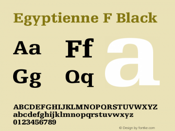 Egyptienne F 75 Black Version 001.000 Font Sample