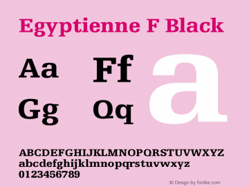 Egyptienne F 75 Black Version 001.000 Font Sample