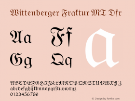 Wittenberger Fraktur MT Dfr Version 001.000图片样张