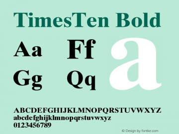 Times 10 EastA Bold Version 001.001图片样张