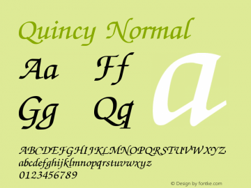 Quincy Normal 1.0 Sun Jul 25 18:36:41 1993 Font Sample